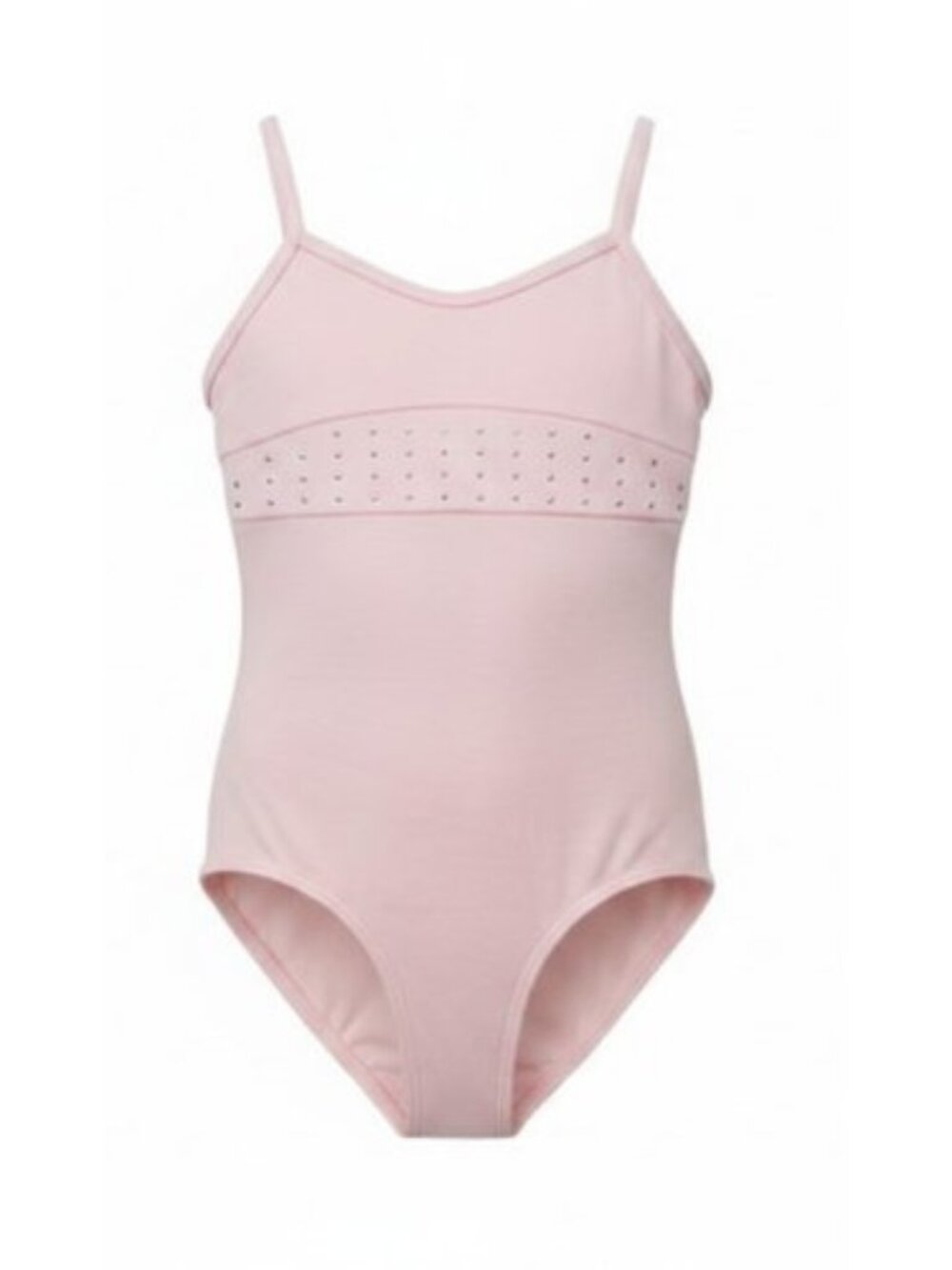 DANSKIN FREESTYLE Pink Beaded Sleeveless Leotard Girls Size 4-5